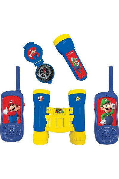 LEXIBOOK Super Mario Adventurer Set RPTW12NI Walkie-Talkies Binoculars Torch 3+