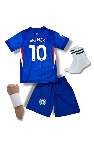 Flextreme C.H.E.L.S.E.A -10 Cole Palmer 2025/2026 Yeni Sezon İç Saha Çocuk Futbol Forması 4'Lü Seti