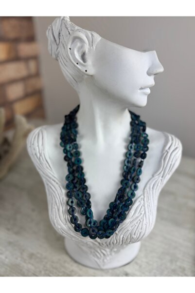 SEDEF TAKI Petrol mavisi kolye