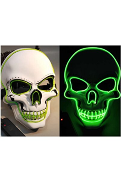 zola Μάσκα Halloween, Zola®, 3 λειτουργίες φωτισμού, μοντέλο σκελετού, πράσινο χρώμα LED