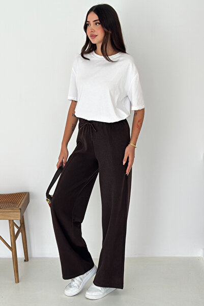 Noa Noa Kadın Kalın Selanik Dokulu Bol Kesim Pantolon – Kışa Özel & Konforlu Stil