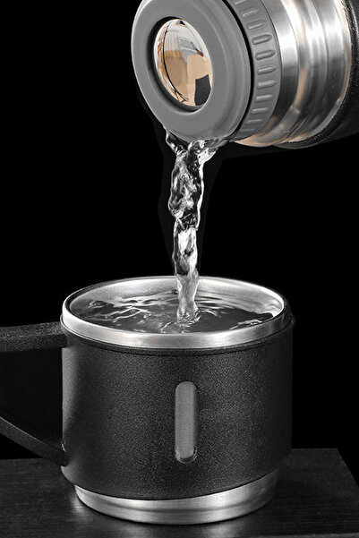 Mio Life Stainless Steel Thermos 3-Cup Thermos Set Vacuum Thermos Set with Special Box Multi-Colored Black