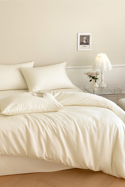GARDEN ROOM 100% Cotton Double Duvet Cover Set – 200X220 Duvet Cover + 2 Oxford Pillowcases with Flaps