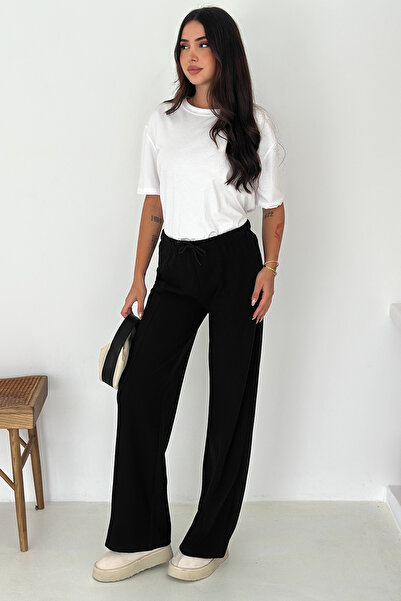 Noa Noa Women's Thick Thessaloniki Textured Loose Fit Trousers – Winter-Specific & Comfortable Style