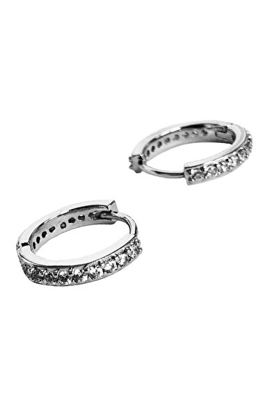 KESNUP Earrings with transparent Zirconia crystals made of silver alloy