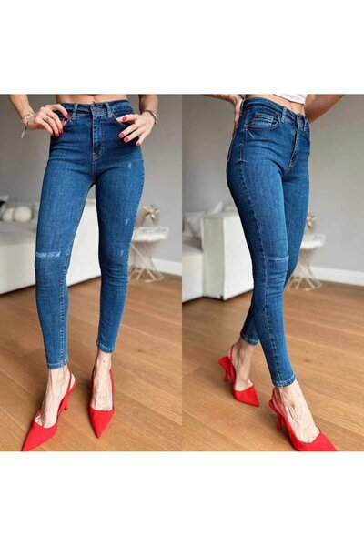 Kokosh moda Women's Regular Waist Slim Fit Jeans