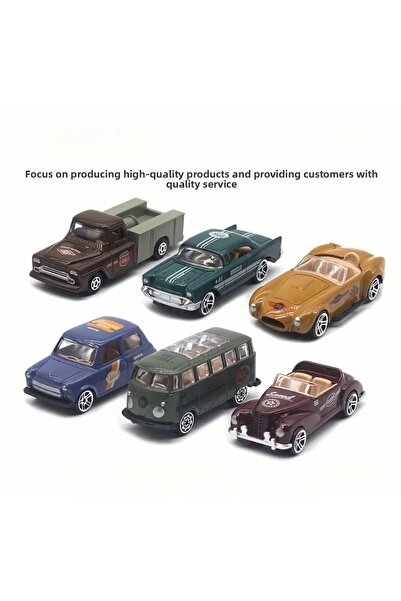 MODA 6 قطع من ألعاب نماذج السيارات الكلاسيكية القديمة