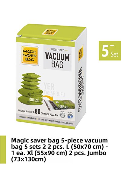 Magic Saver Bag Set de 5 pungi de vid-2