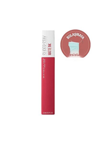 Maybelline New York سوبر ستاي مات إنك أونود أحمر الشفاه 80 مسطرة