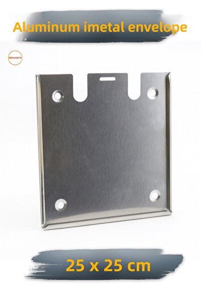 Badem10 25X25 cm Multi-Purpose Aluminum Metal Envelope Wall Type Work Safety Mounted Document Warning Board Holder