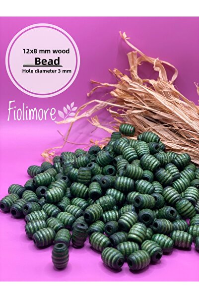 Fiolimore 12x8 mm, verde kaki, mărgele de lemn ovală, mărgele de lemn, manșon...