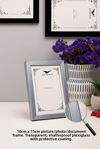Raven Art Studio Ermitaj 10cm x 15cm Poza Fotografie Document Poster Ramă pentru documente din plexiglas protejat, rezistent la spargere