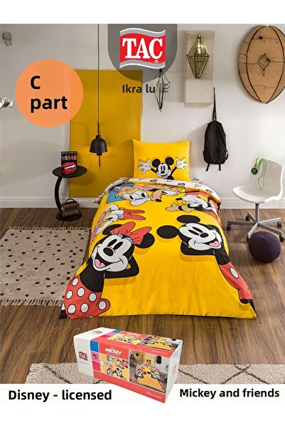TAÇ KRİSTAL Disney Mickey & Friends Single Duvet Cover Set