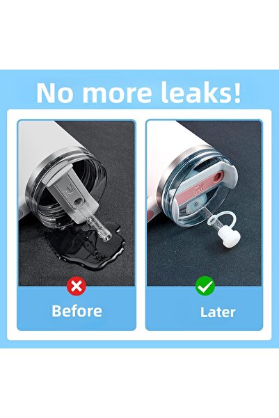 Yenigeldi 1 Set (3 Pieces) Leakproof Non-Spill Set for Quencher Thermos