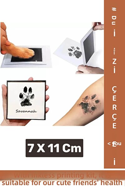 Wintoup Premium Two-Use Inkless Printing Pet Cat Dog Paw Print Photo Frame Set