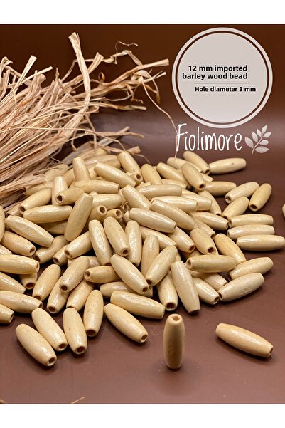 Fiolimore Mărgele din lemn model de orz importat de 12 mm, cu lac, diametru g...