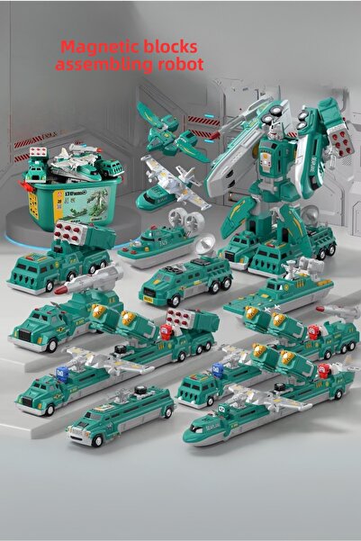 TUENGİ STORE لعبة تركيب مغناطيسية متعددة الوظائف، مجموعة معركة للمتحولات المغ...