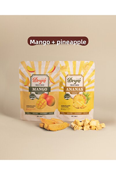 Nima Gurme مجموعة مانجو واناناس مجففة بالتجميد