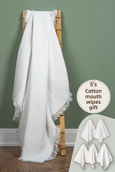 Lamonde 100X110 cm 4 Layer 100% Cotton Children's Muslin Blanket