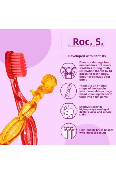 R.O.C.S. Rocs Kids 3-7 Years Toothbrush - Purple Color