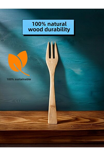AHER Natural Wooden Fork Large Size