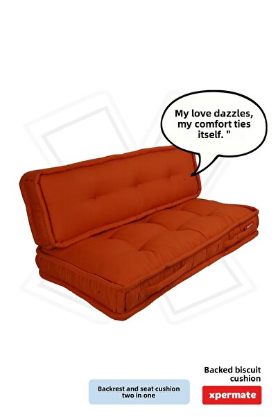 XPERMATE Biscuit Floor Cushion Honeycomb Front Pallet Top Cushion Bench and Garden Cushion 60X120X14 cm Tile