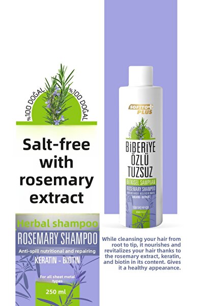 Softto Plus Rosemary Shampoo Anti-Hair Loss and Keratin, Biotin to Help Fast Growth 250 ml