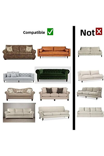 ARİFE HOME Bürümcük Cotton Sofa Sofa Cover Set Sofa Sofa Cover with Elastic Skirt 3+3+1+1 Standard