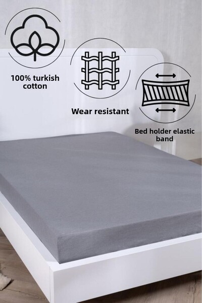 Acacia Fitted Sheet Cotton Single Size 160X200 cm +30 cm