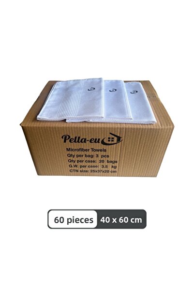 PELLA-EU Lavetă din microfibră pentru sticlă Lavetă pentru curățare generală Bucătărie Suprafață baie 60 buc Alb 40x60cm