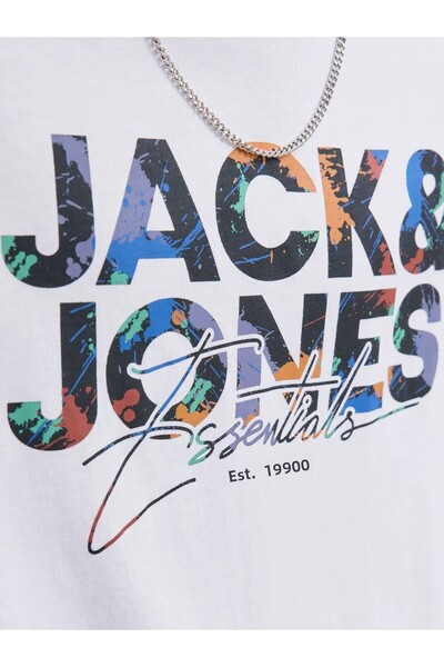 Jack & Jones JJGEPLAS TEE SS CREW ΛΟΥΡΙ LN