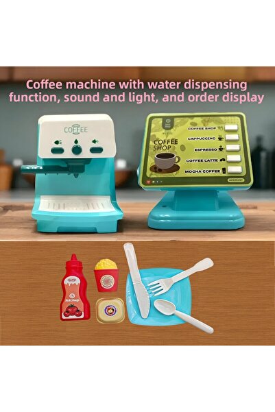 Brother Toys ماكينة قهوة معلبة بـ 12 وظيفة مع خاصية تدفق الماء وصوت وضوء وشاش...