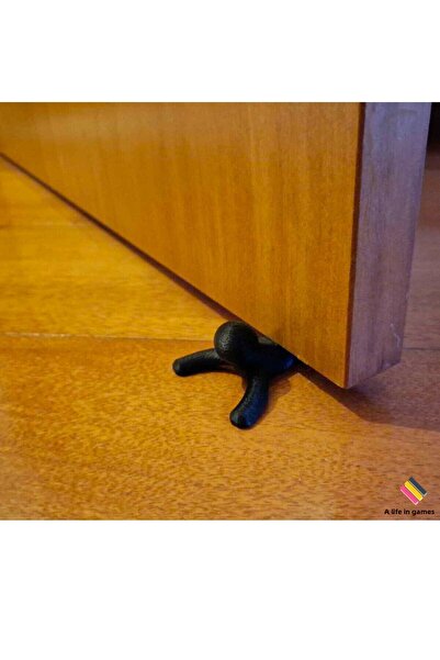 a life in games 3 ΤΕΜ - Χαριτωμένο στοππέρ πόρτας με φιγούρα χαρακτήρα - Μαύρ...