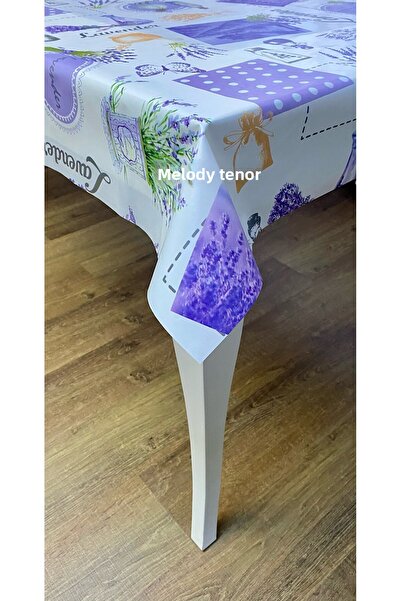 Sercan Fiber Lined Lavender Butterfly Pattern Non-Slip Wipeable Pvc Oilcloth ...