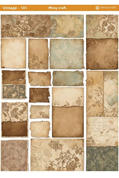 MirayDesign 1 autocolant tematic vintage (12x17 cm) pentru Bullet Journal, al...