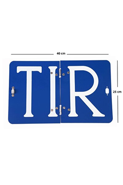 Badem10 Adr 40X30 cm Folding Aluminum Sign (Tir) Lettering Blue Color 1 Piece Foldable Warning Sign