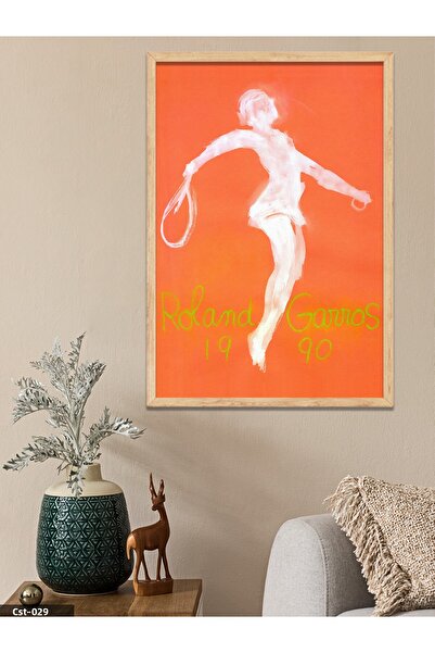 CeSht Pictură într-o singură bucată cu rama din lemn Roland Garros 1990