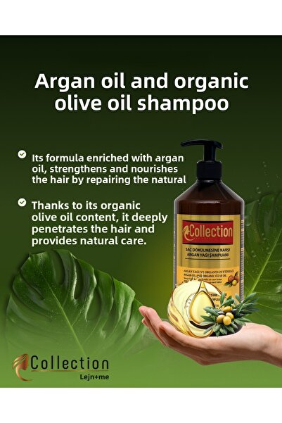 collection naturel 1000 مل زيت الأرغان وزيت الزيتون العضوي