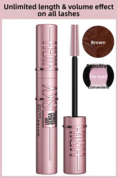 Maybelline New York ماسكارا لاش سينسيشنال سكاي هاي باللون البني مع تأثيرات ال...