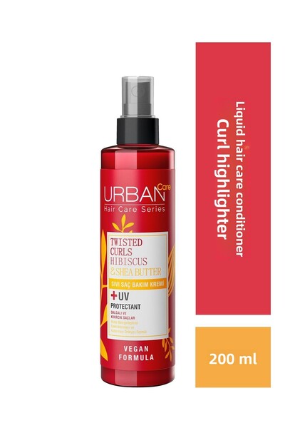 Urban Care زبدة الكركديه والشيا - بلسم للعناية بالشعر المجعد والمموج، نباتي 2...