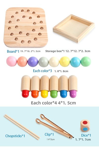 SAMTOYS Wooden Memory & Hand Skill Game Set - Memory Chess