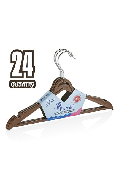 Beray 24 Pieces Special Design - Wooden Look Children and Baby Clothes Hanger Clothes Hanger