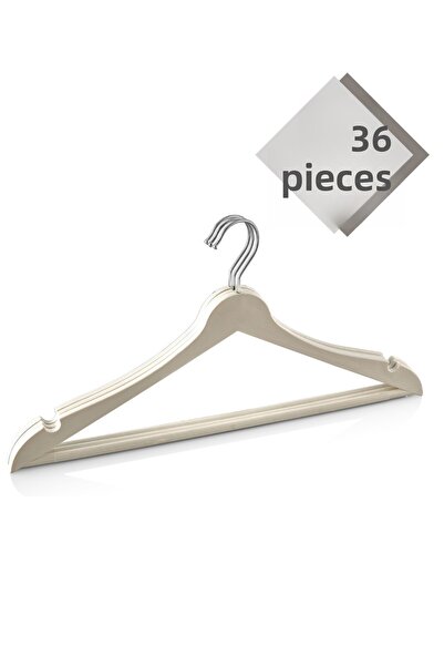 Beray 36 пластмасови закачалки за дрехи с дървесен вид, клас А, бели