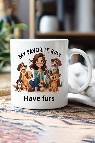 giftkonsept My Favorite Kids Have Fur Printed Gift Mug
