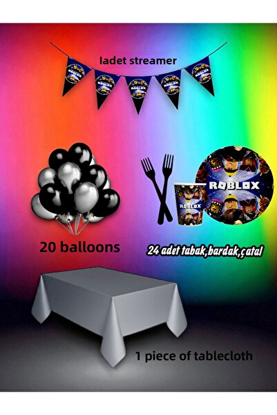 partylady مجموعة روبلوكس المصغرة المكونة من 24 قطعة - لحفلات أعياد الميلاد وا...