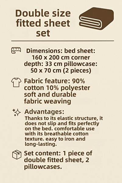 Madame Home 160*200 Double Fitted Sheet Set Red Heart Suitable for Daily Use