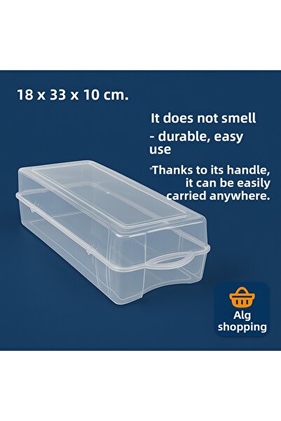 Febros Women's Shoe Storage Box 18X33X10 cm Stackable Transparent Durable Doe...