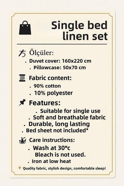 Madame Home Single Fitted Sheet Set Black Heart Pattern Daily Use