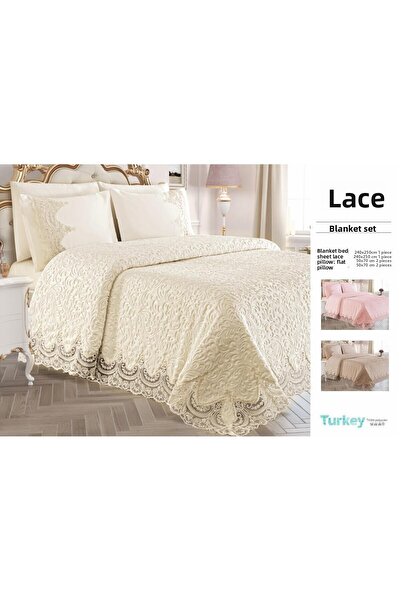 Madamca Lace - Double Blanket Set - with Bag -