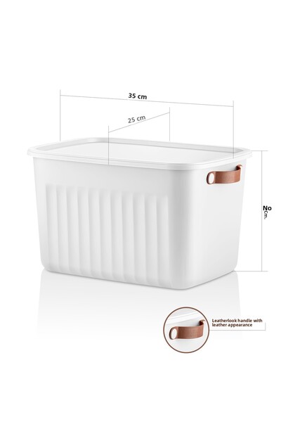 Heredot Mithra Life 3-Piece 3-Color 15 Lt Multi-Purpose Organizer Storage Container Box with Lid Mit1266